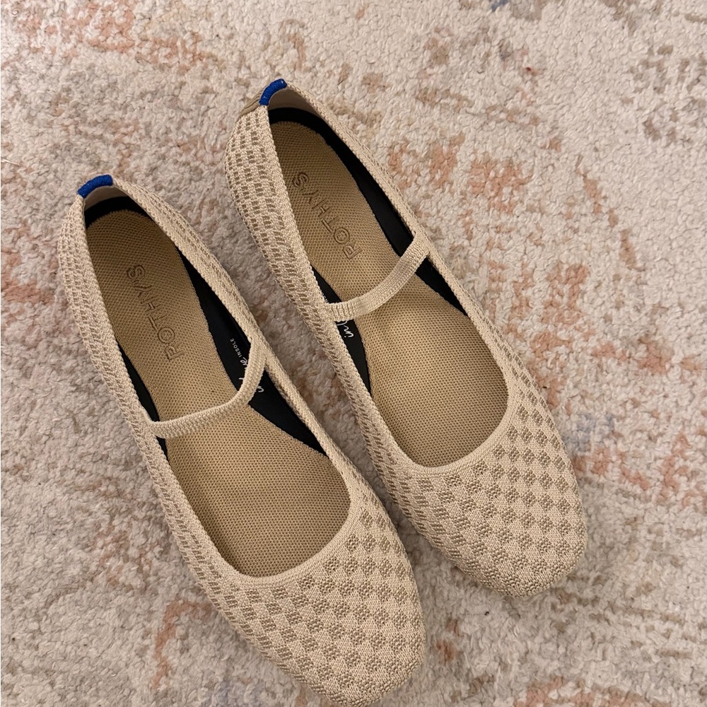 Rothy's Max Square Mary Jane Flats - Frappe Checkered - Picture 4 of 7